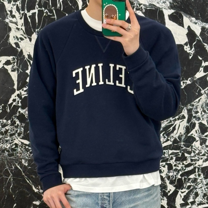 celine appliqué crew neck sweatshirt